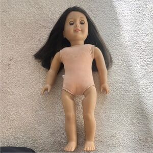American Girl 18" Play Doll Dark Brown/Black Hair Pierced Ears Medium Complexion